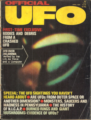 OFFICIAL UFO - April 1976 - UNIDENTIFIED FLYING OBJECTS, FLYING