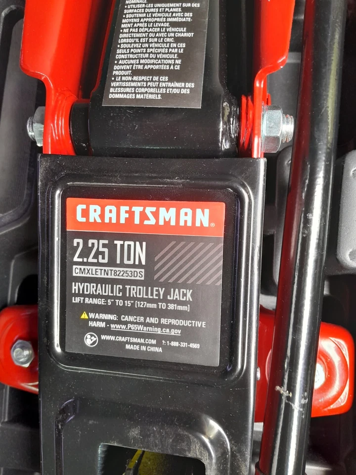 Macaco de carrinho hidráulico de aço 2,25 toneladas CRAFTSMAN - Imagem 3 de 4