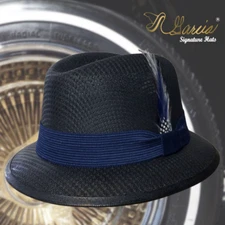 Classic Black W/ Navy Lowrider Derby Style Garcia Signature Hat Original