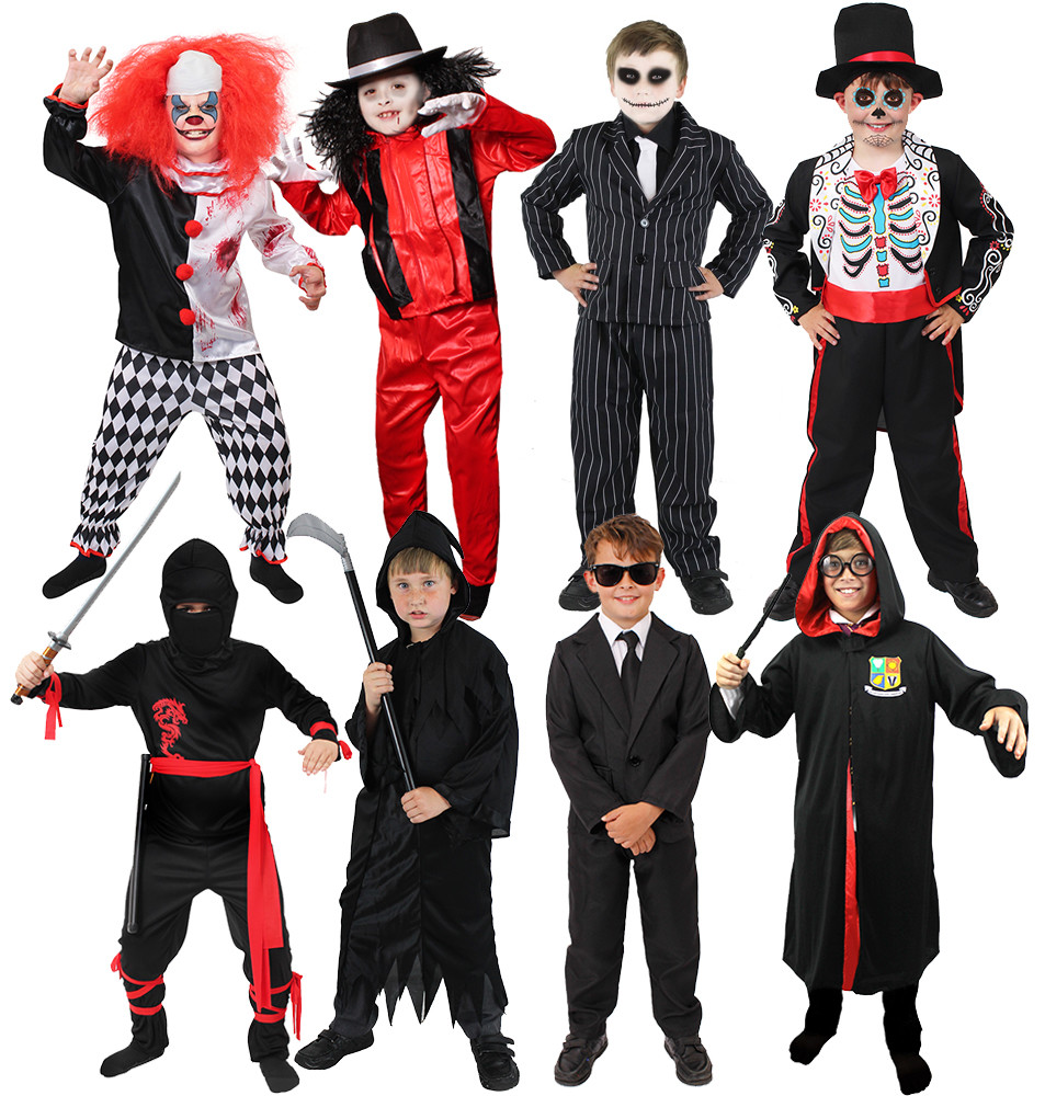 BOYS HALLOWEEN COSTUME FANCY DRESS KILLER SCARY KIDS OUTFIT S M L XL CHILDS