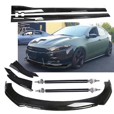 Glossy Black For Dodge Dart Front Bumper Lip Body Kit Spoiler Splitter