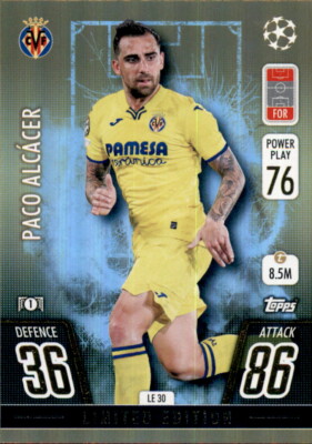 Champions League 2021/2022 Trading Card LE30 - Paco Alcacer Gold Limited Edition
