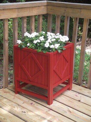  wood planters, container garden,, deck planters , deck decor , planters 