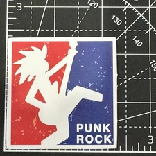 Air Guitar Band PUNK ROCK - Vinyl Decal Sticker Bomb Music Red White & Blue