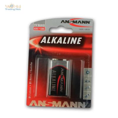 9V-Block Alkaline Batterie, 6LR61 Blockbatterie Ansmann, E-Block 9 Volt 9 V