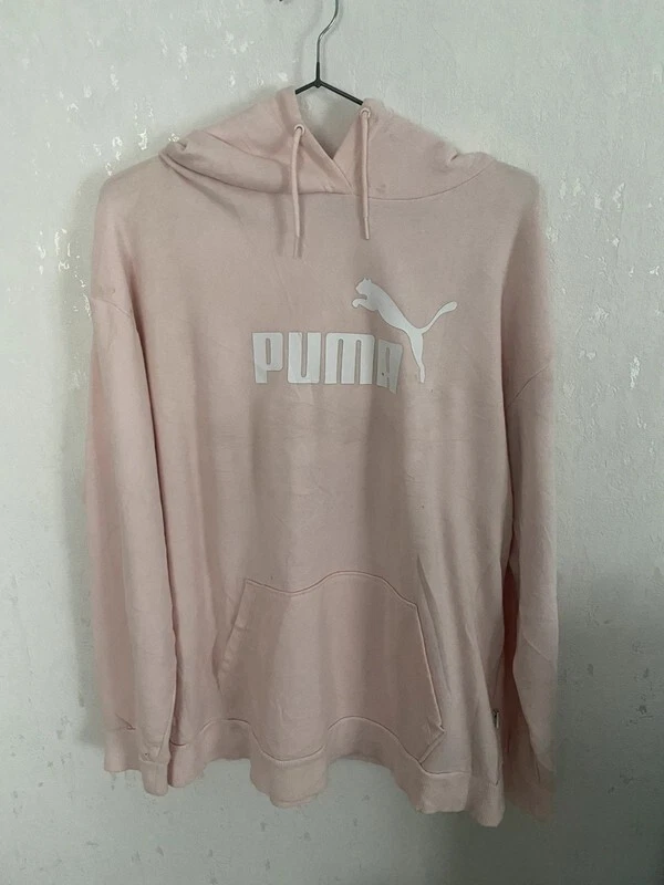pull puma à capuche rose pour femme taille L sweat shirt - Photo 1/4