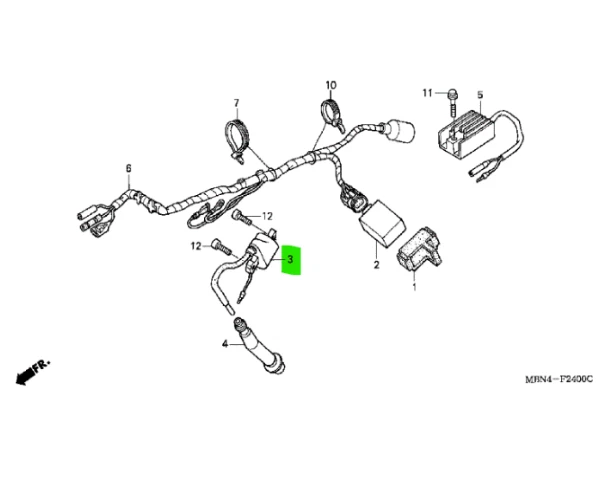 honda XR650R A Coil Ignition 30500-KHA-940 Genuine JDM A/A A/B AC AC/A AC/B 2000 — 第 2/2 张图片