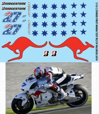 1/12 Decals für RC212V TEST BIKE VALENCIA 2010CASEY STONER TBD103