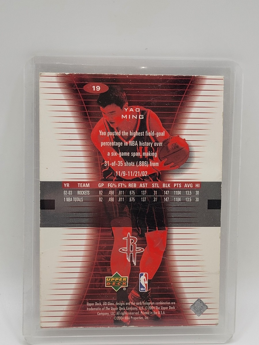 2003-04 UD Glass - #19 Yao Ming | eBay
