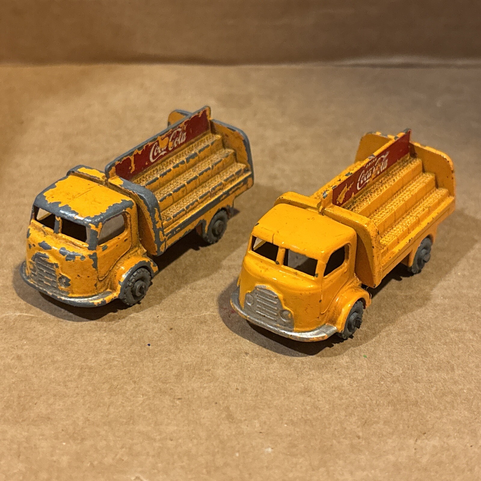 VTG 60s Matchbox Lesney No 37 Karrier Bantam 2 Ton Lorry Pair Coca Cola England