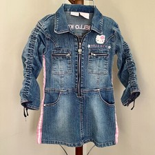 Hello Kitty Denim Zipper Logo Dress Kids 6