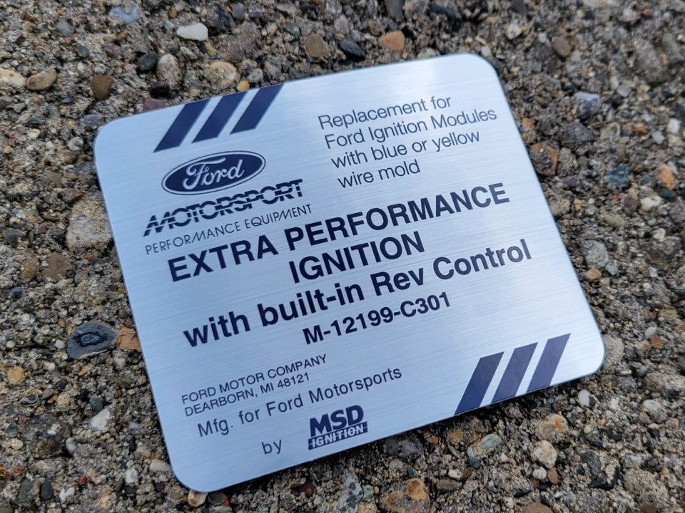 Ford Motorsport MSD Extra Performance Ignition Decal M-12199-C301 ...