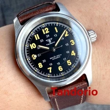 20ATM Diver Tandorio 36mm Sapphire Glass Green Lume NH35A Auto Men Watch Leather