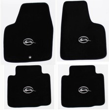 New 1977-2020 Chevy Impala Carpet Floor Mats Black W Embroidered Logo Silver A New 1977-2020 Chevy Impala Carpet Floor Mats Black W Embroidered Logo Silver A
