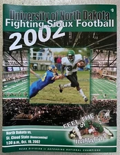 North Dakota Fighting Sioux 10/19/2002 Football program vs St. Cloud State
