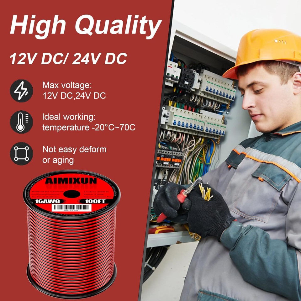 Cables Para Bocinas De Audio Calibre 16 AWG 100 Pies Ft Para Altavoces