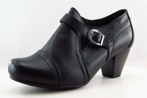 Cut Boots Black Synthetic Zip Boots Wmn 