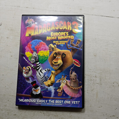 Madagascar 3: Europes Most Wanted (DVD, 2012, Canadian)