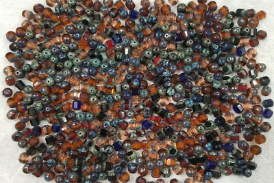 Antike Window Beads 8mm Glas bronziert stone effekt  500 Stk.