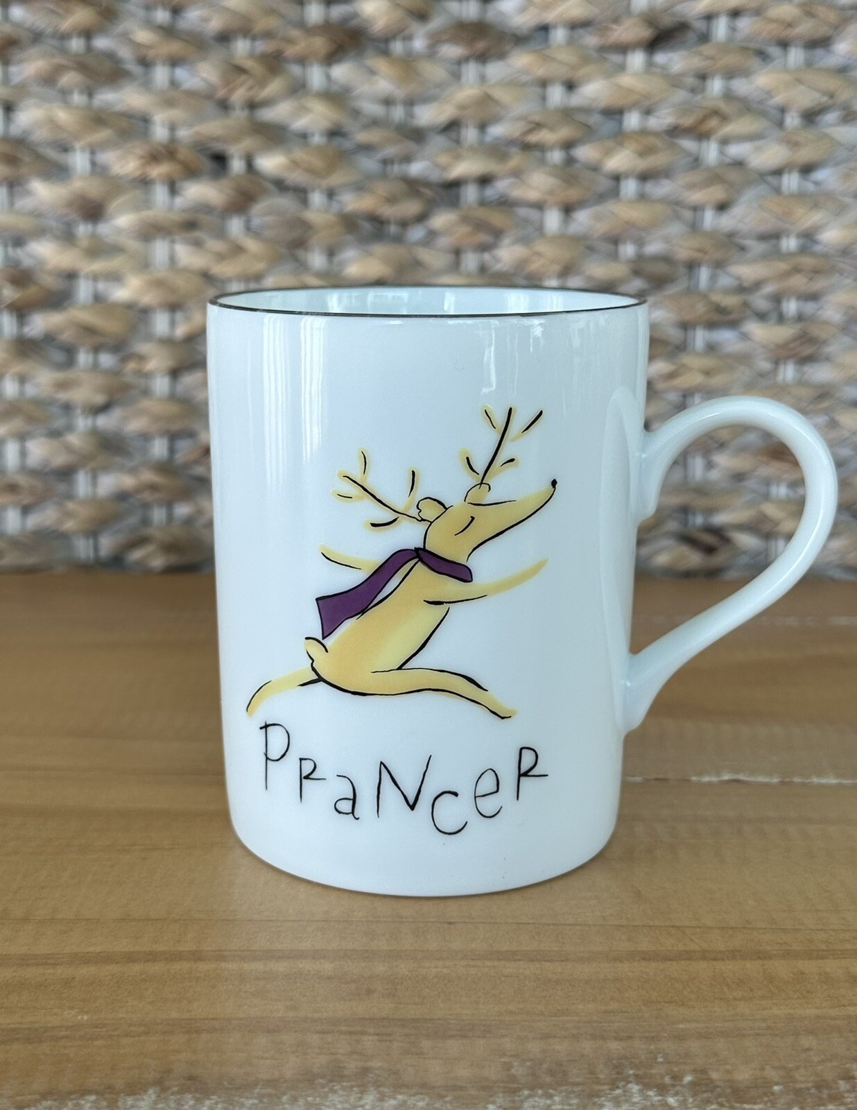 Pottery Barn Reindeer Mug Series “Prancer” Christmas Coffee Cup Replacement