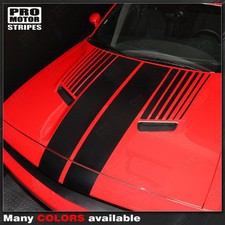 Dodge Challenger Split Hood T-stripes W Strobe Decals 2011 2012 2013 2014