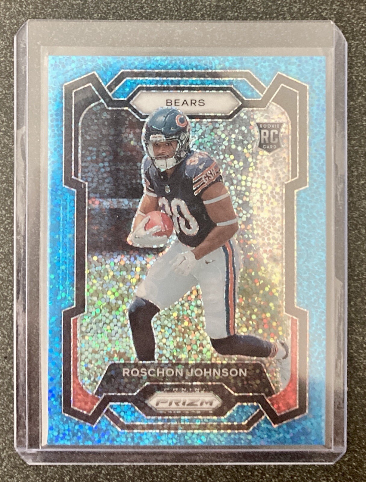 2023 Panini Prizm - Blue Sparkle Prizm #314 Roschon Johnson 79/96 (RC)