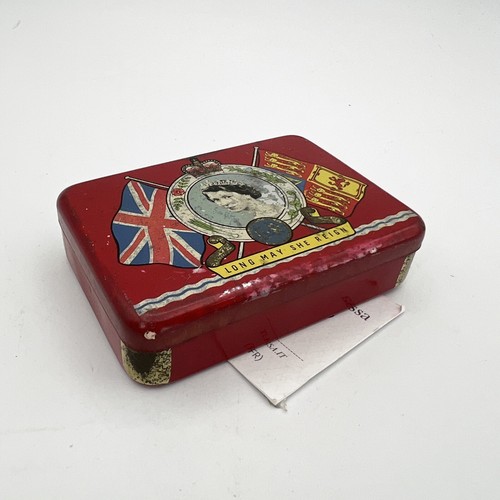 Antica Scatola in latta inglese incoronazione Regina Elisabetta II 1953 Reale 50 - 第 1/12 張圖片