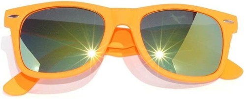 KIDS ORANGE SUNGLASSES POLARIZED MIRROR LENS PROTECT CHILD'S EYES UVB WITH POUCH - Picture 4 of 11