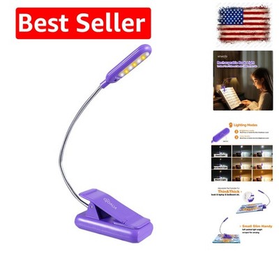 Rechargeable Book Light for Reading in Bed Kids, 7 LED Reading Light with 9-L...