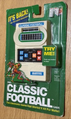 VTG 2000 Mattel Classic Football Handheld Electronic Game - New In Package