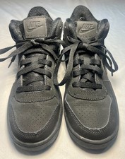 Nike Court Borough Mid 2 GS Triple Black Sneakers in size US 3.5 Y