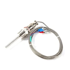 RTD PT100 Temperature Sensor Probe, 1/2" NPT Threads Thermocouple Temperature Se