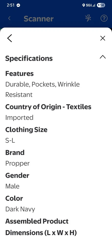 Propper Men's DurablePolyester/Cotton RipstopLong Sleeve Dress Shirt - Image 3 of 4