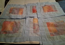 Lot Of 8 Blue Edges Blue White Checks Floral ...