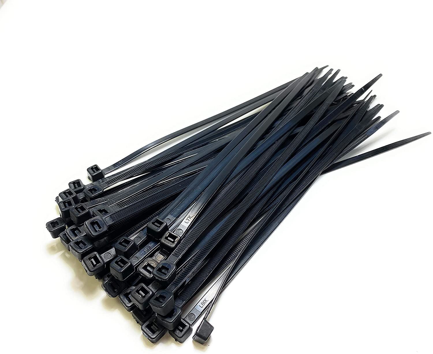 Black Nylon Cable Ties 300mm x 3.6mm Pack of 50 Nylon Zip Ties