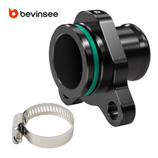 Billet Aluminum Coolant Port Flange Fitting w/ O-ring Clamp For BMW N54 N52 3.0L