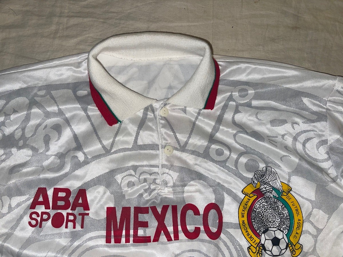 VTG Mexico ABA Sports 1998 World Cup Away Football Soccer White