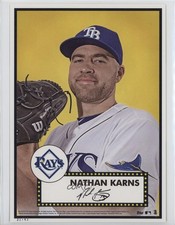2015 Topps '52 Tribute Baseball 5x7 Call-Up Series Gold 31/49 Nathan Karns 0au4