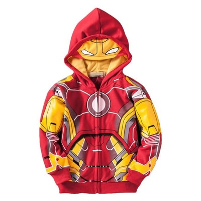 Little Kids Unisex Boys Girls Superhero Cool Jacket Sweatshirt Hoodie Coat Co...