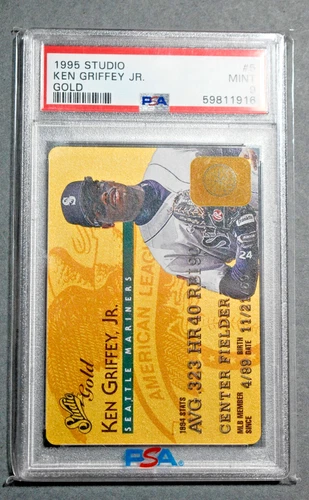 1995 STUDIO GOLD #5 KEN GRIFFEY JR. PSA 9 MINT