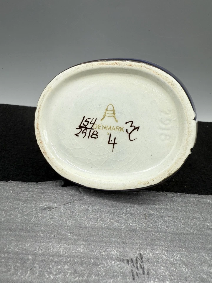 Royal Copenhagan Aluminia "Tenera" flacon~glazed porcelain~1960s~5" - Image 2 of 4