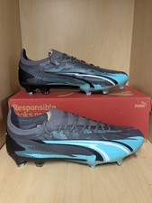 Puma Ultra Ultimate Rush FG/AG soccer cleat, Grey/Lt Blue