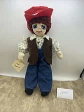 Folk Art By Dart Creations “HUG ME KIDS” Pioneer Cloth/Fabric Doll 14” Red Hat
