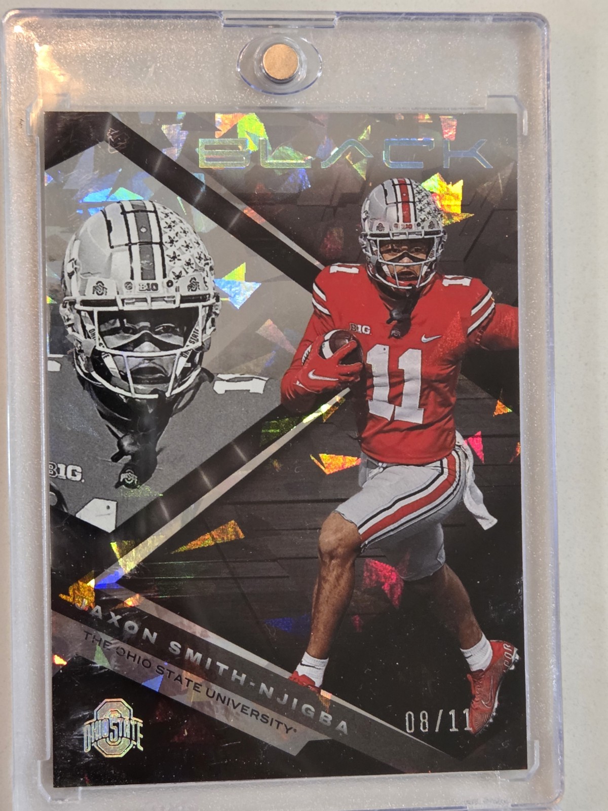 Jaxon Smith-Njigba Panini Chronicles Draft Picks Black #7 Cracked Ice
