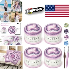 Lightweight Gradient Yarn for Crocheting Scarves and Shawls in Soft Colors