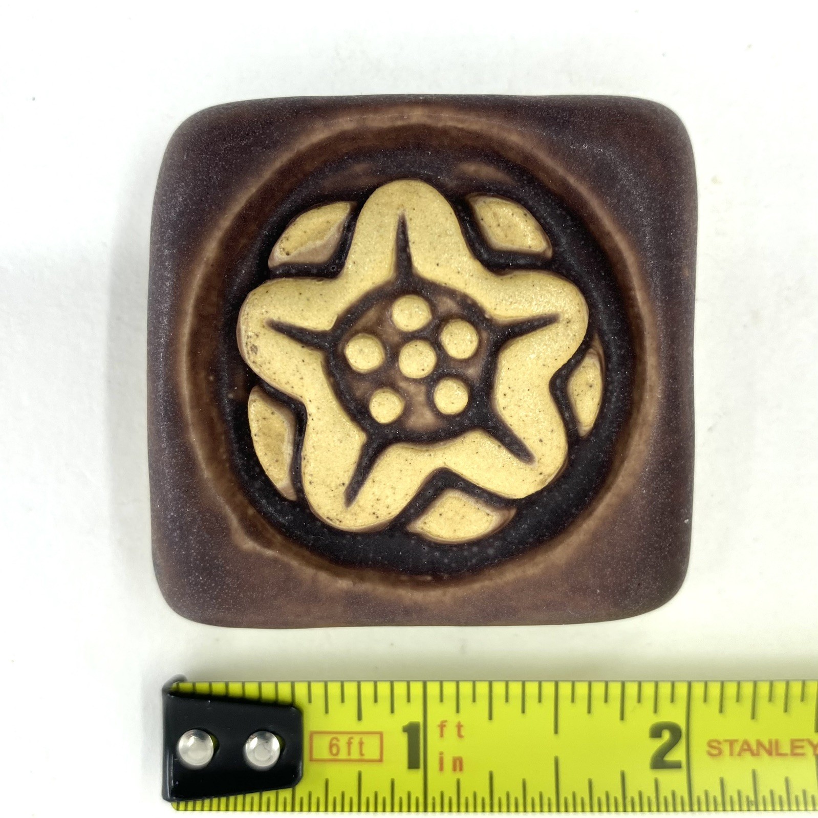Bloom 2x2" Ceramic Art Tile by Gretchen Kramp