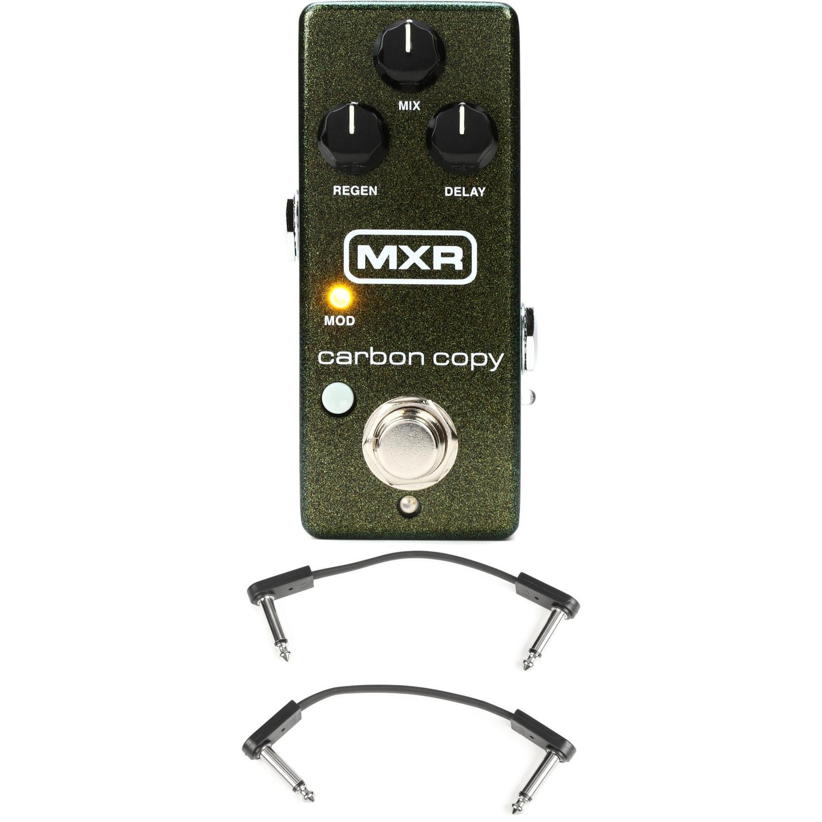 Мини-аналоговая педаль задержки MXR M299 Carbon Copy Mini с патч-кабелями EBS