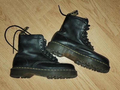 Doc Martin, Steal Toe Boots, Black Leather, Ladies Size 8