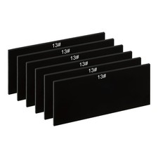 6Pcs Welding Len Shade 13 Glass 4-1/4"x2" Hardened Glass Black Darkening