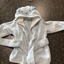 0-3 MONTH BOYS BATHROBE WITH HOOD
